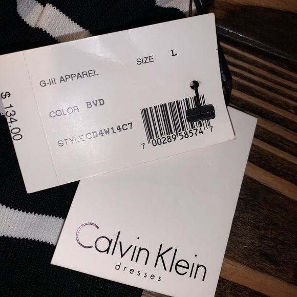 CALVIN KLEIN striped shift dress - Picture 4 of 4